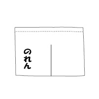 のれん価格（W140*H100cm、白地に1色）