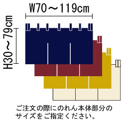 サイズぴったり暖簾(のれん)A