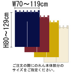 サイズぴったり暖簾(のれん)D